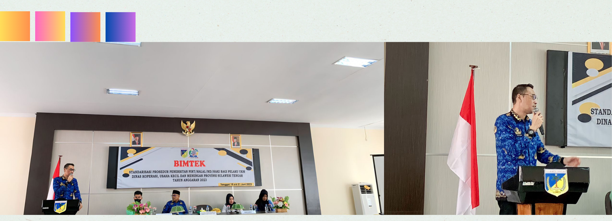 Bimbingan Teknis Standarisasi Prosedur Penerbitan PIRT/Halal/MD/HAKI Bagi Pelaku UKM