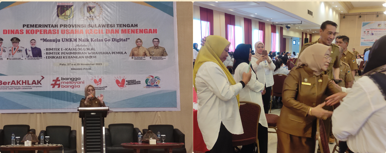 Menuju UMKM Naik Kelas "Go Digital", Dinas Koperasi & UKM Provinsi Sulteng Gelar Bimtek E-Katalog Lokal, Bimtek Wirausaha Pemula dan Edukasi Pembiayaan