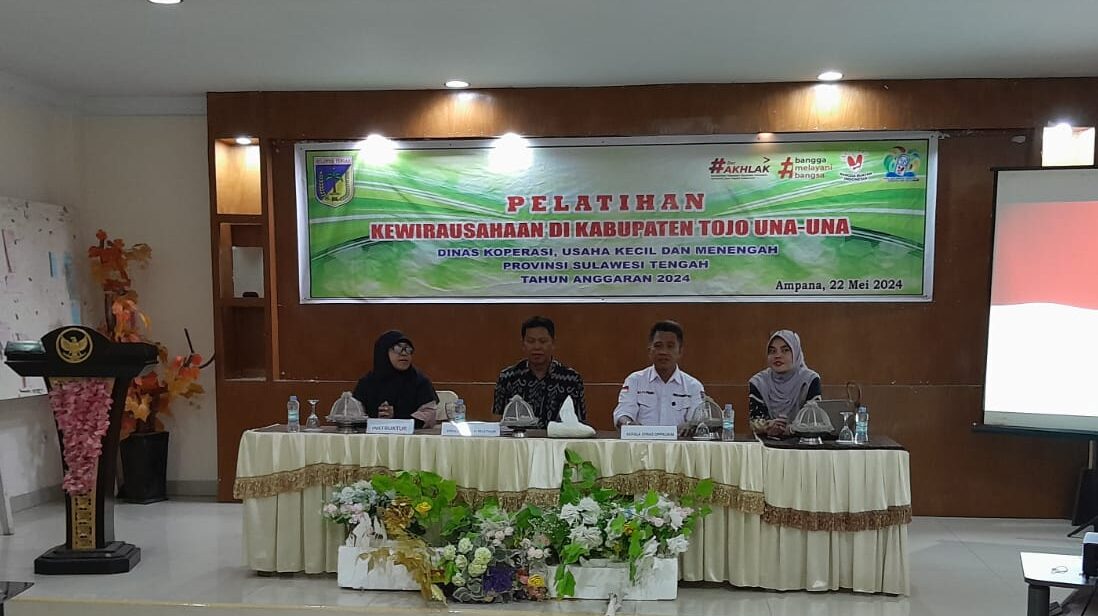 Bangkitkan Semangat Berwirausaha, Dinas Koperasi, UKM Provinsi Sulteng Adakan Pelatihan Kewirausahaan di Kabupaten Tojo Una-Una