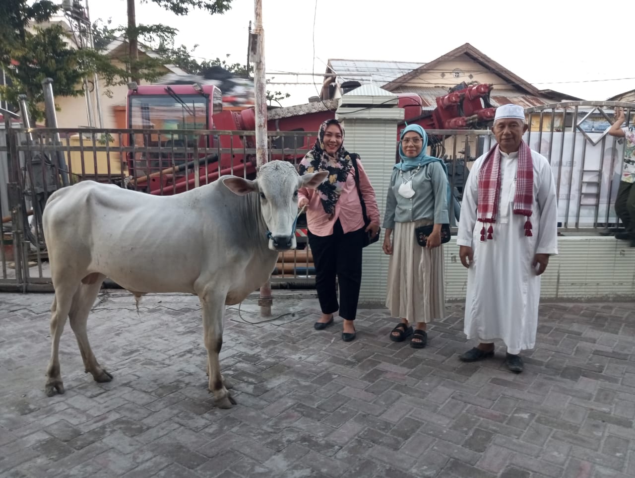 Dinas Koperasi, Usaha Kecil dan Menengah Provinsi Sulteng Serahkan Hewan Qurban di Masjid Al-Ikhlas, Jl. Veteran, Kota Palu